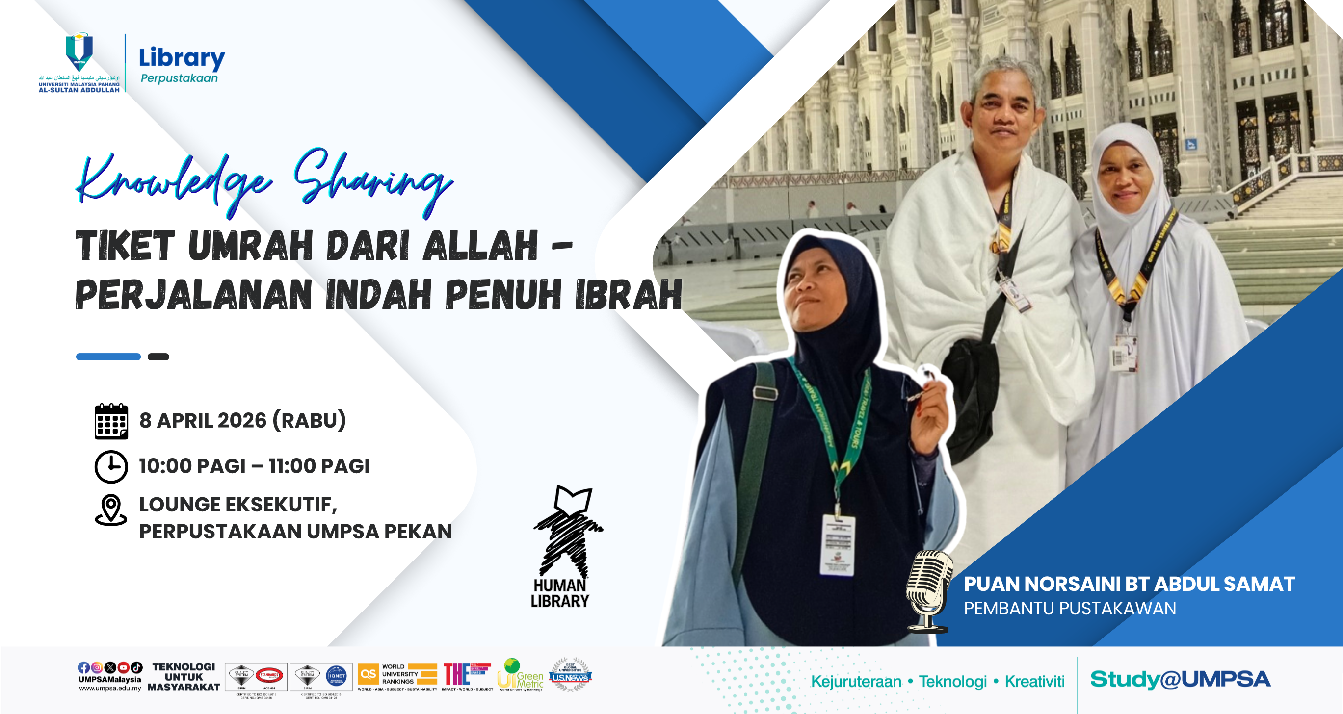 Perkongsian Ilmu: Tiket Umrah Dari Allah - Perjalanan Indah Penuh Ibrah